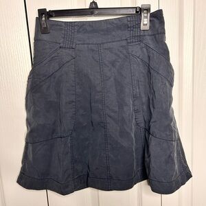 HD in Paris Anthropologie Blue A-Line Skirt Size 10‎ Structured Utility Pockets